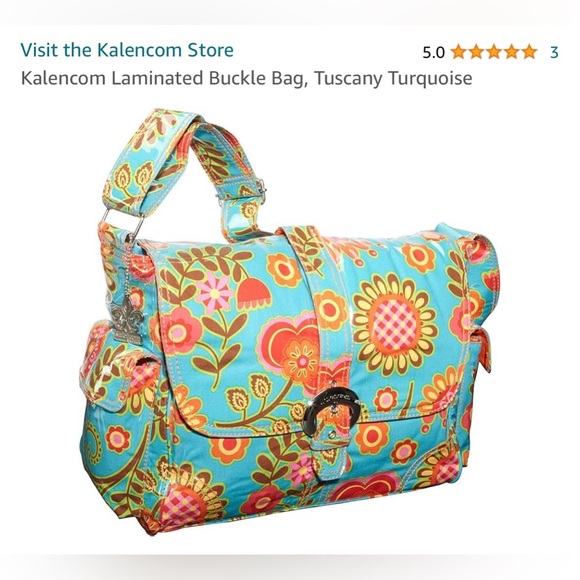 NEW w/Tags Kalencom Laminated Buckle Messenger Baby Diaper Buckle Bag + EXTRAS - Picture 6 of 6